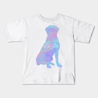 Lab Life Rainbow Pastel Labrador Sitting Kids T-Shirt